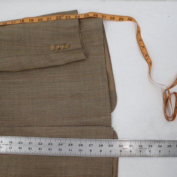 Lauren ralph Lauren sport coat men's 40R Silk wool windowpane herringbone plaid - Picture 7 of 13